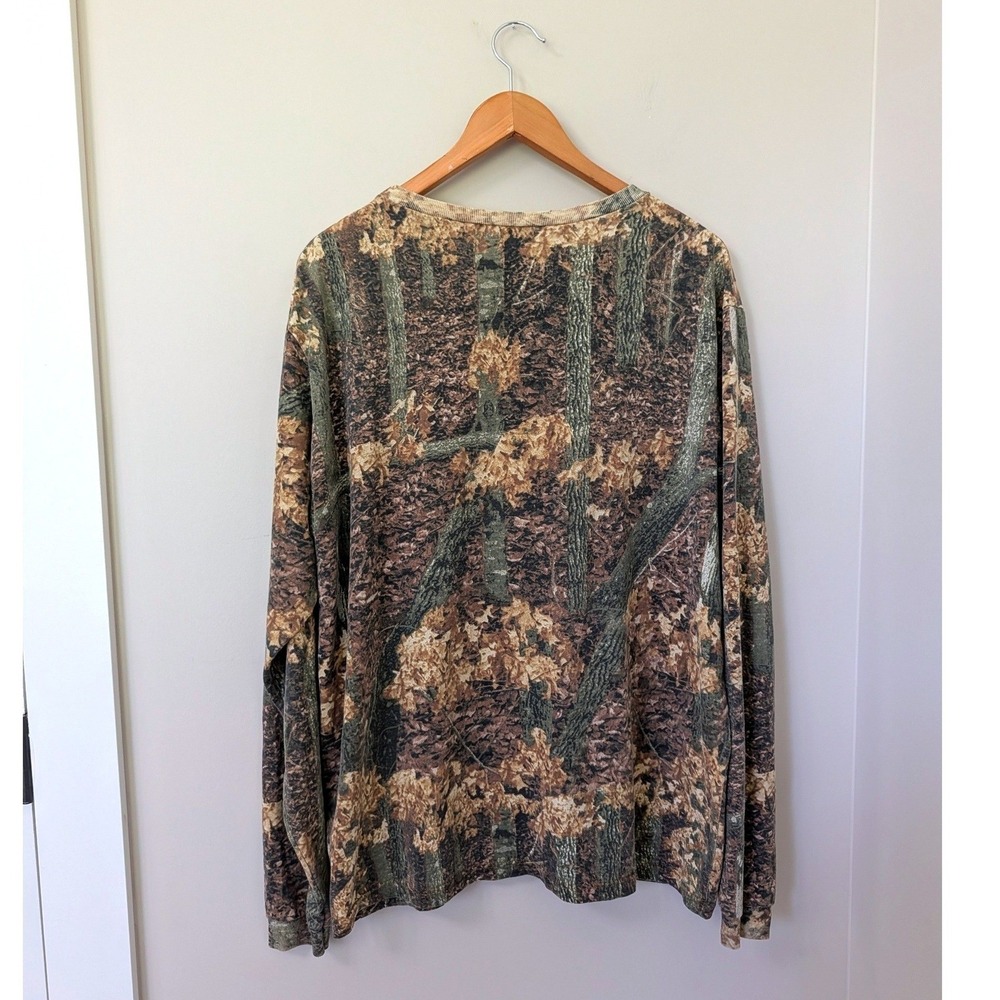 Vintage Americas Best Retro Tree Camo Long Sleeve T-Shirt XXL USA Cotton Forest - Picture 3 of 13